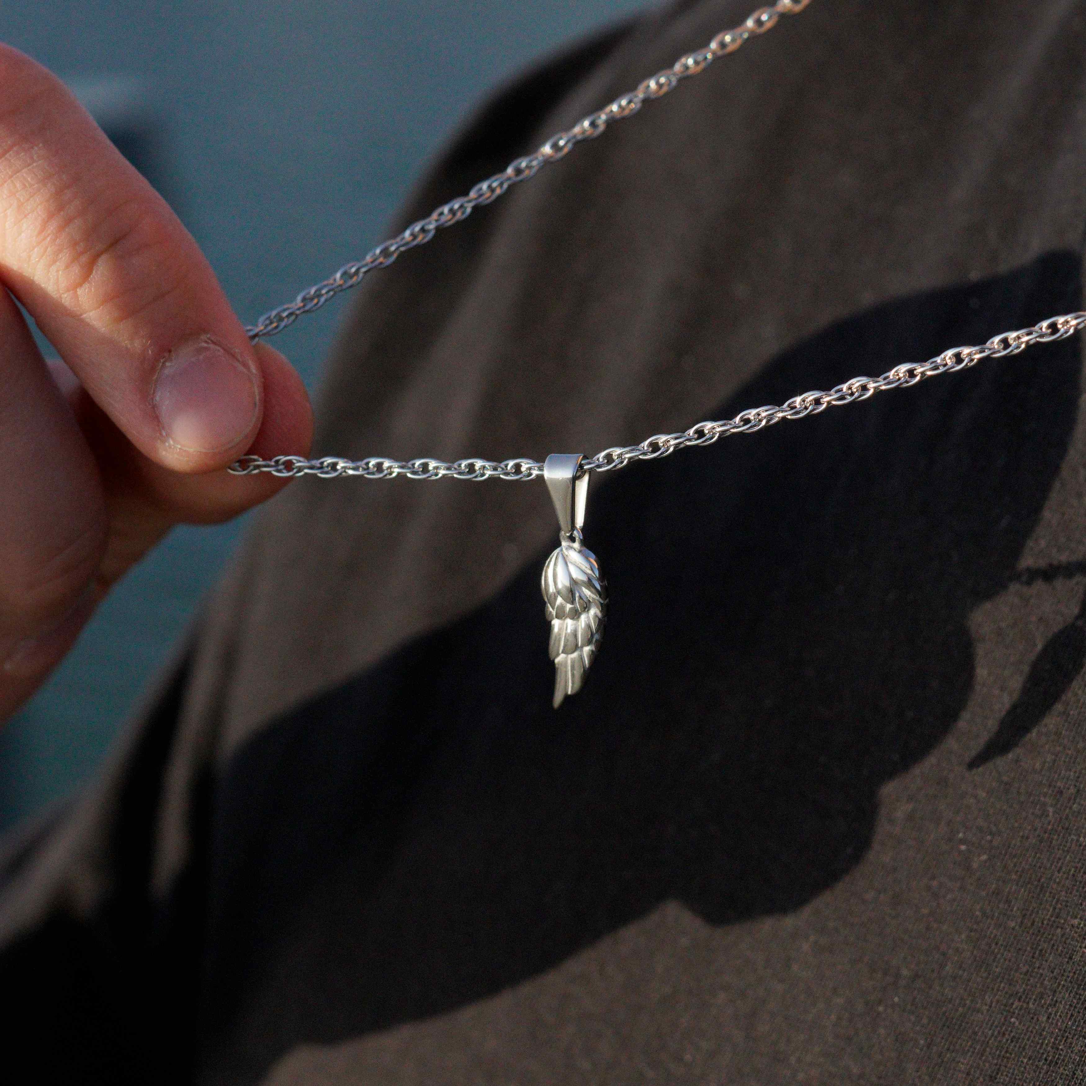 Wing Halskæde - Sølvfarvet