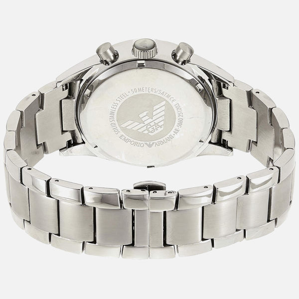 Emporio Armani chronograph ur med stållænke bagside