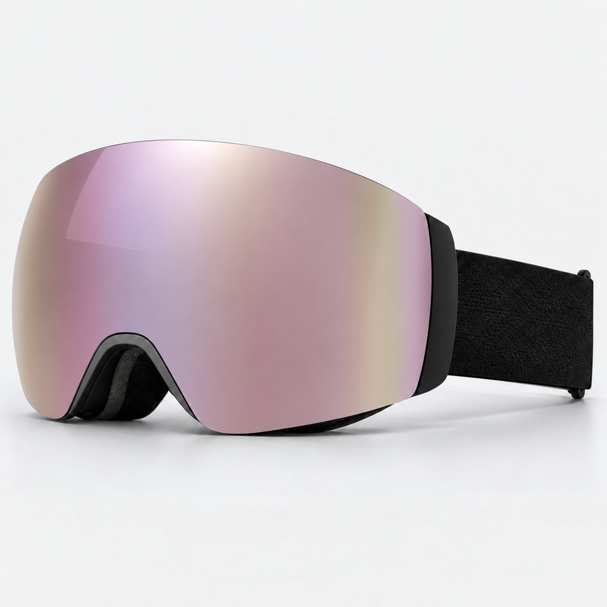 Skibriller Arctic Wild Rosé med rosa spejlglas og sort strop