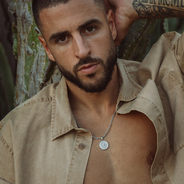 Compass Halskæde - Sølvfarvet