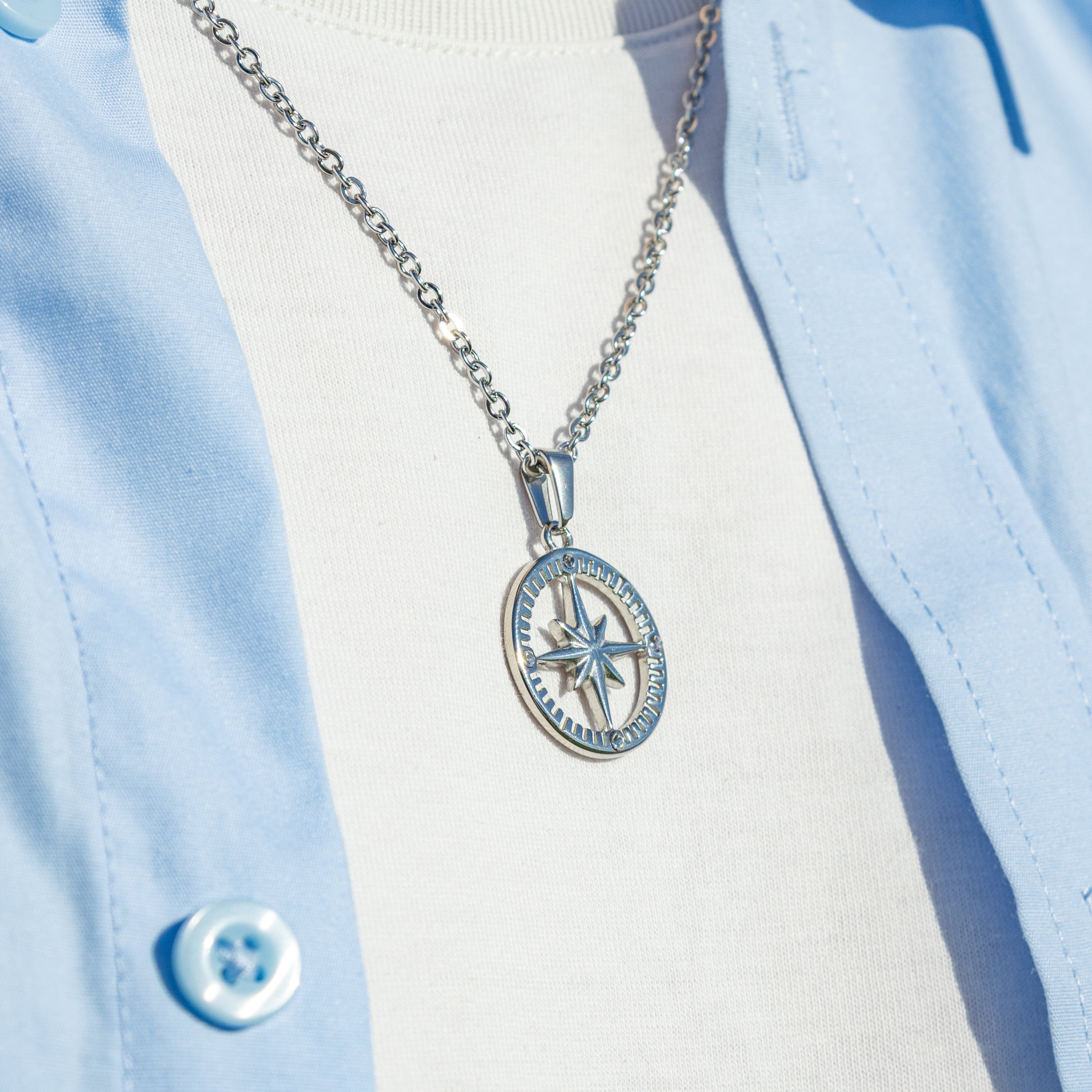 North Star Halskæde - Sølvfarvet