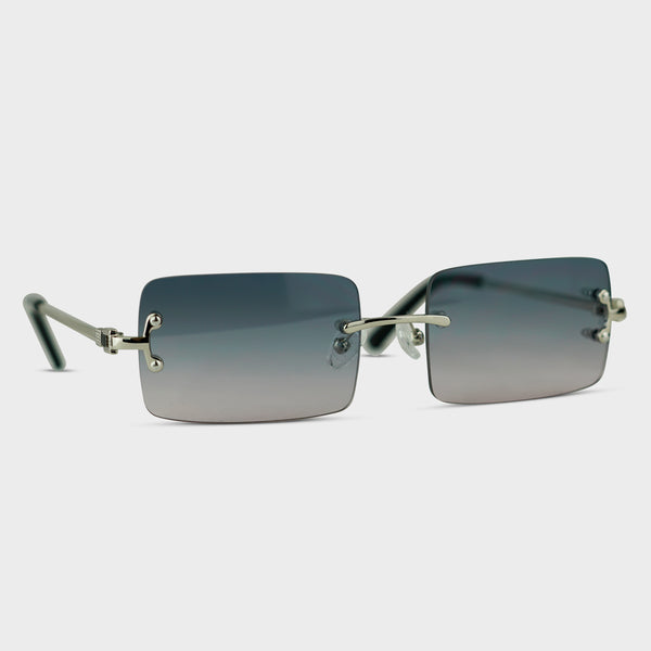 Fadeless Venice Midnight Grey solbriller med rektangulær form og graderet linser