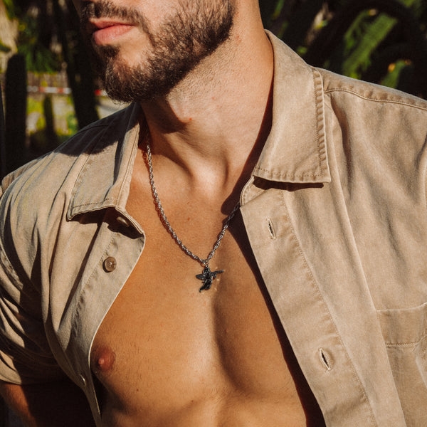 Ak-47 Angel Halskæde - Sølvfarvet