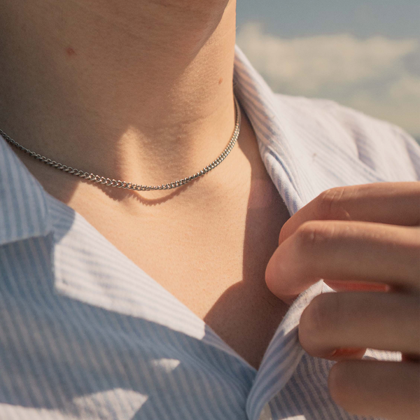 Curb Chain - Sølvfarvet