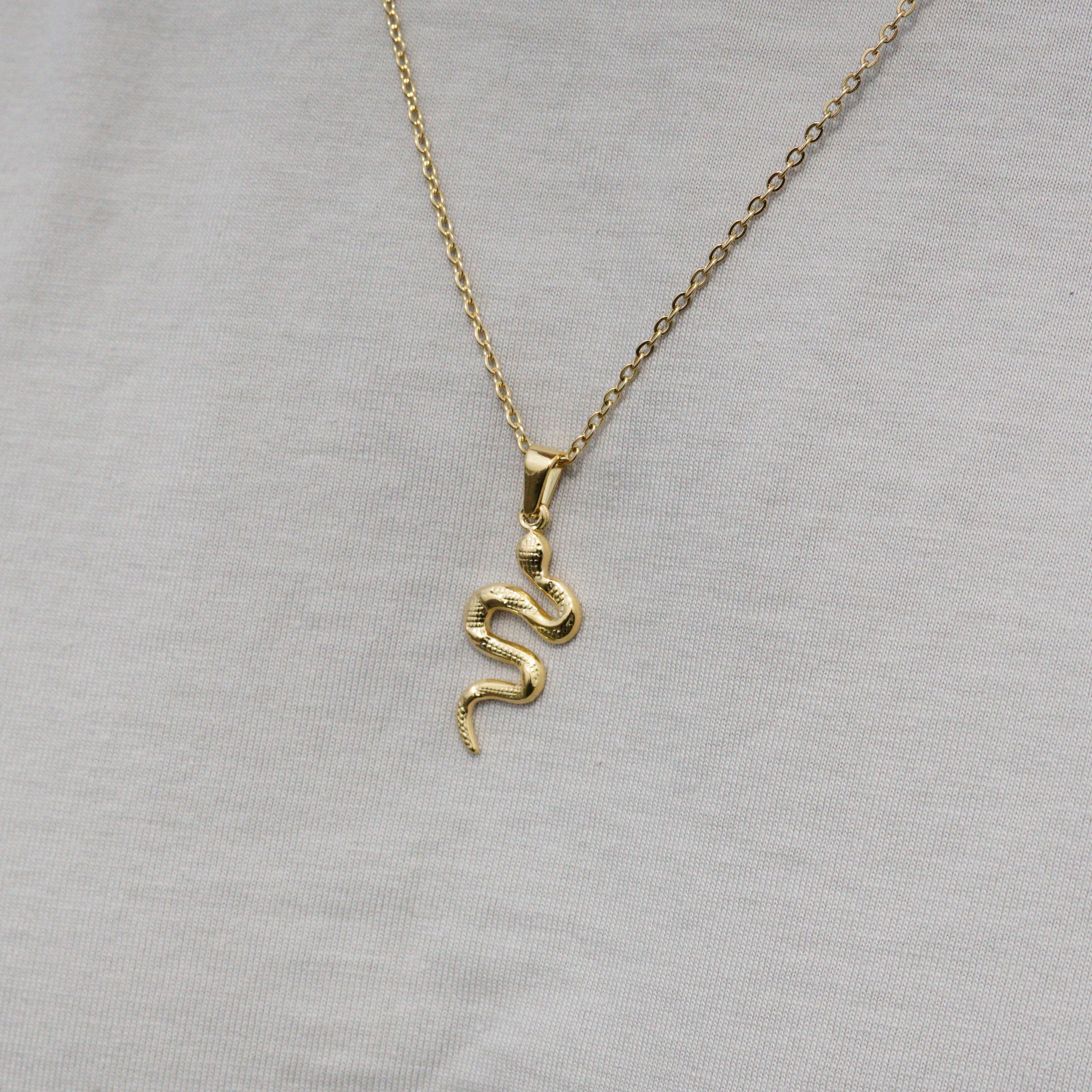 Snake Halskæde - 18k Guldbelagt