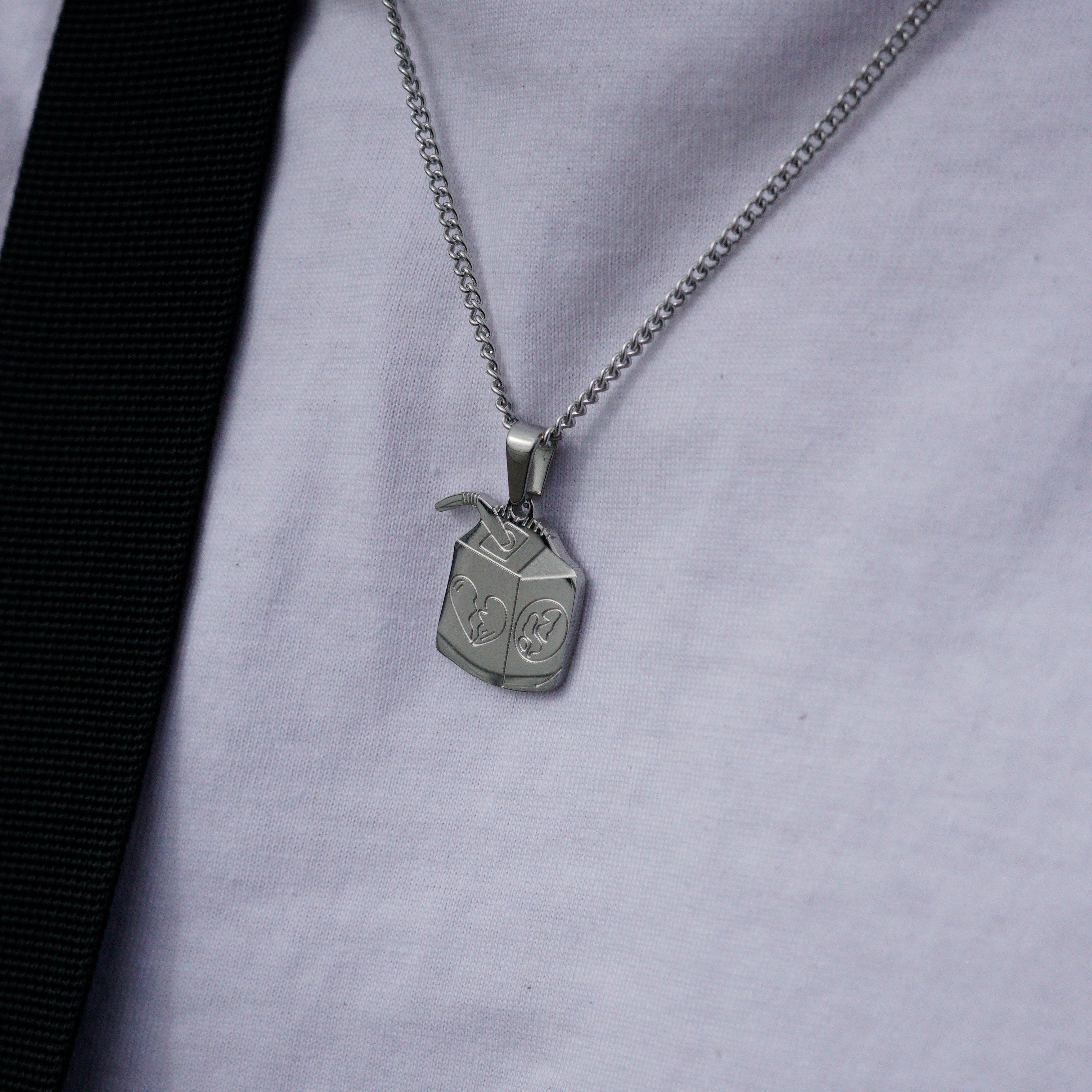 JUICE NECKLACE - SILVER TONE