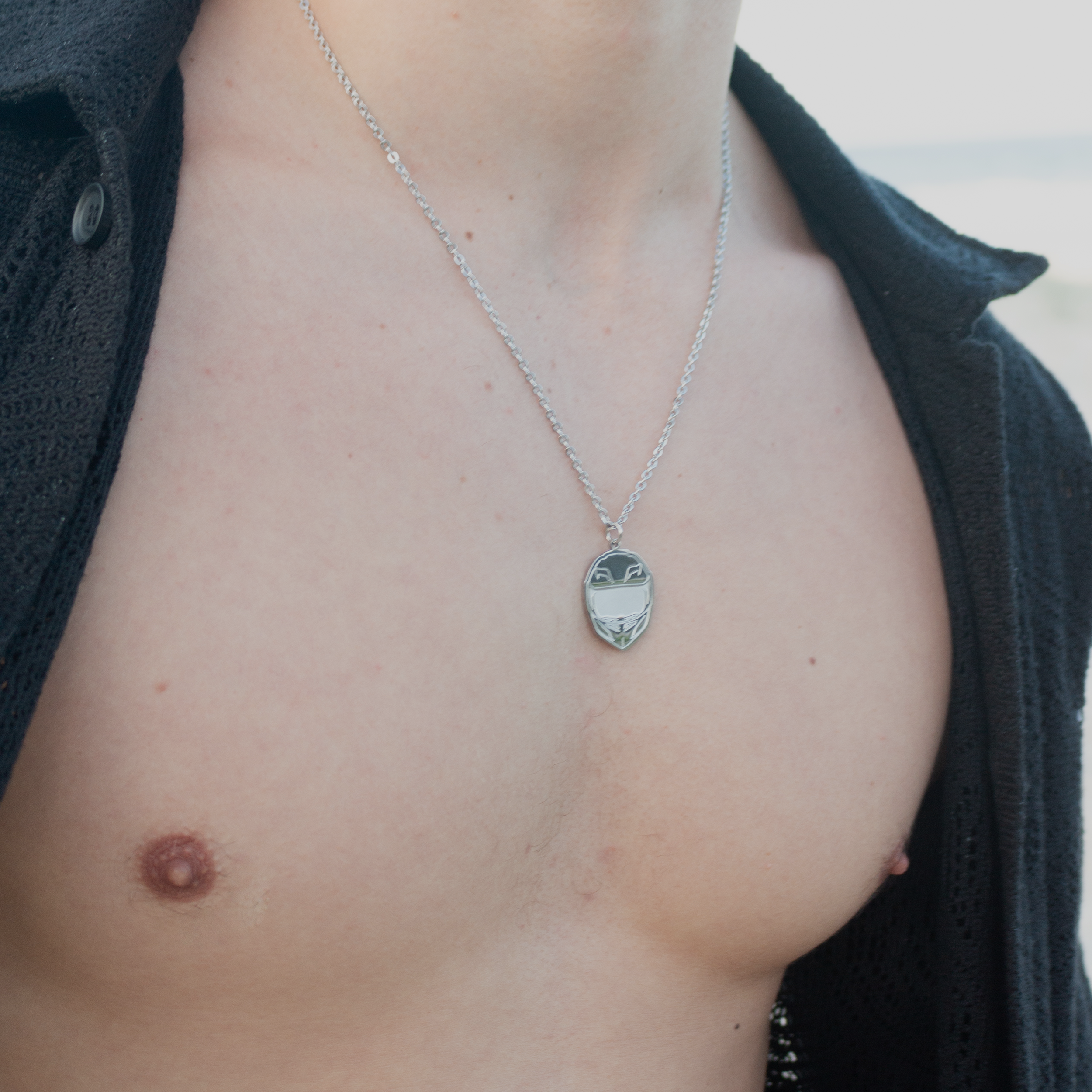 Helmet Halskæde - Sølvfarvet