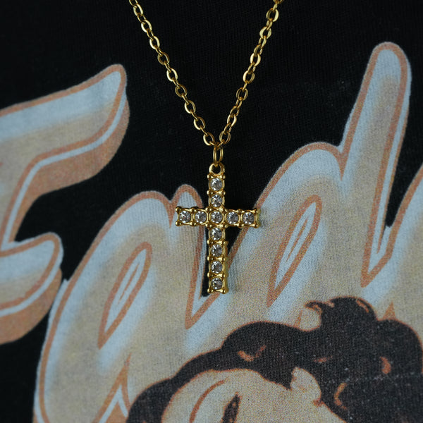 Shiny Cross Halskæde – 18K guld kors halskæde til herre maskulint look