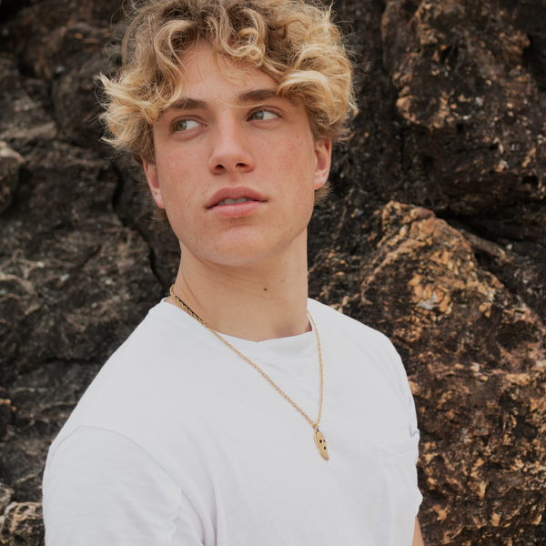 Ski Mask Halskæde - 18k Guldbelagt