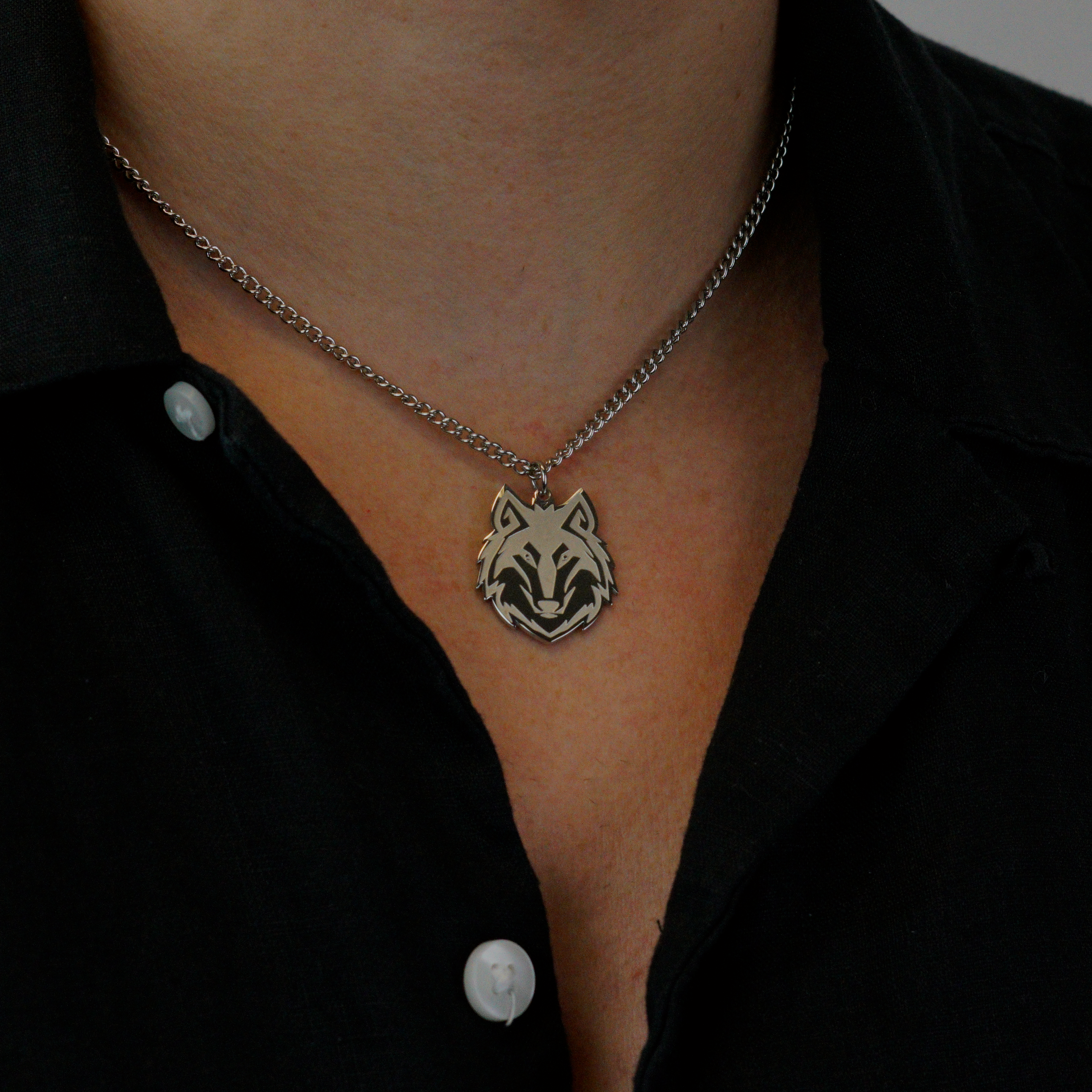 Wolf Halskæde - Sølvfarvet