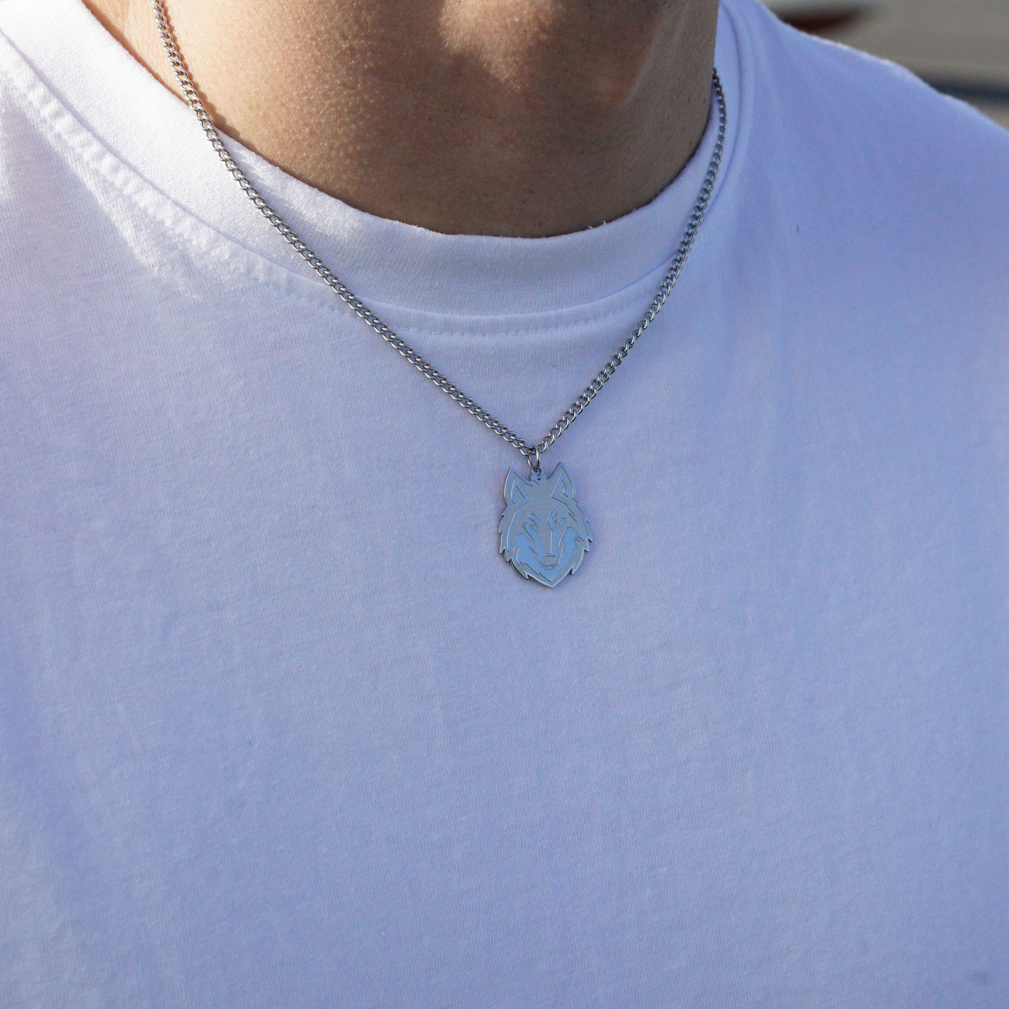 Wolf Halskæde - Sølvfarvet