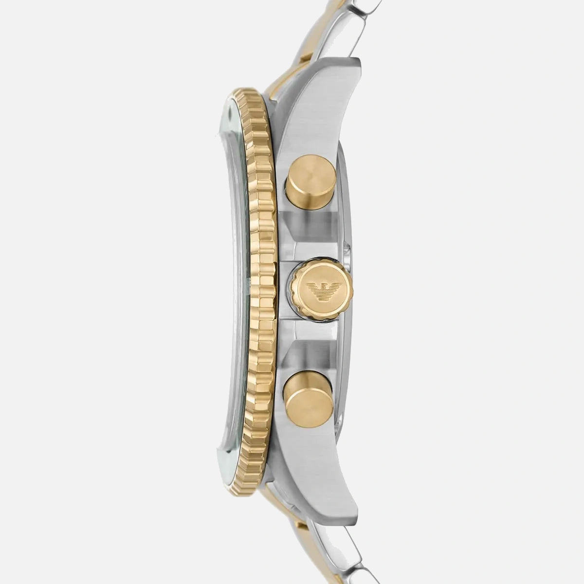 Emporio Armani armbåndsur i sølv og guld sidevisning