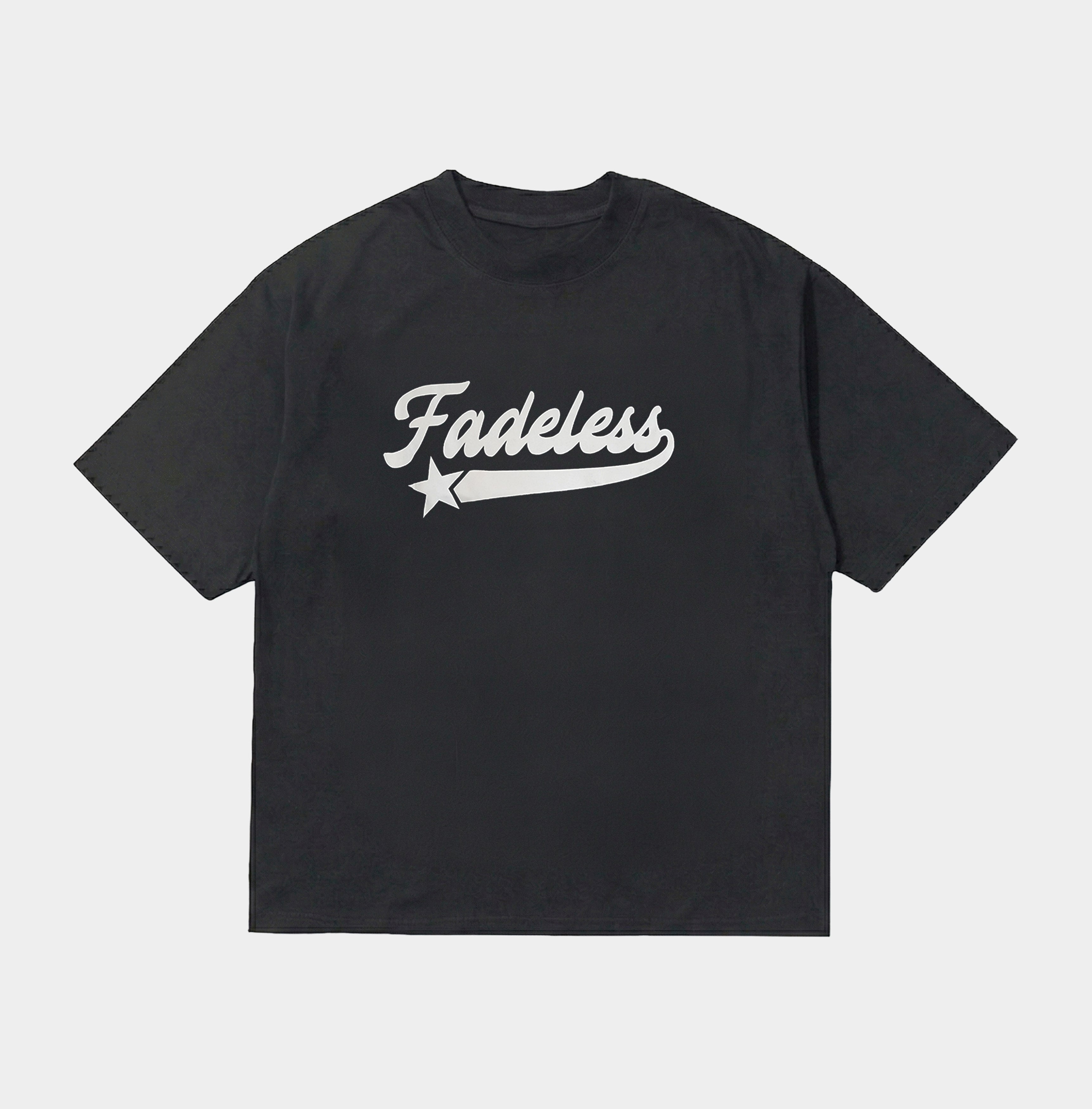 Sort Fadeless t-shirt med hvidt logo og stjerne på brystet