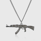 AK-47 Halskæde – Maskulin sølvfarvet halskæde 3 mm stål