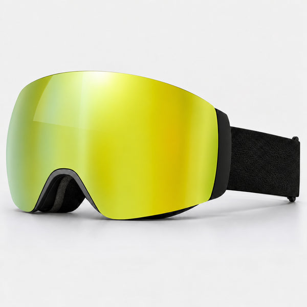 Skibriller Arctic med gult spejlglas og sort strop