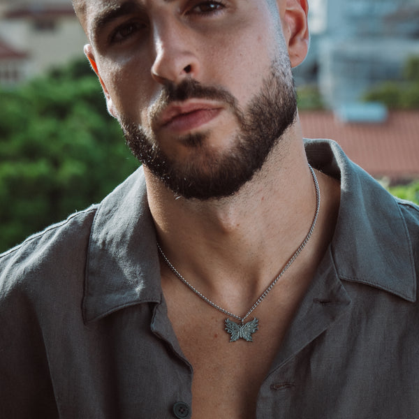 Butterfly Halskæde - Sølvfarvet