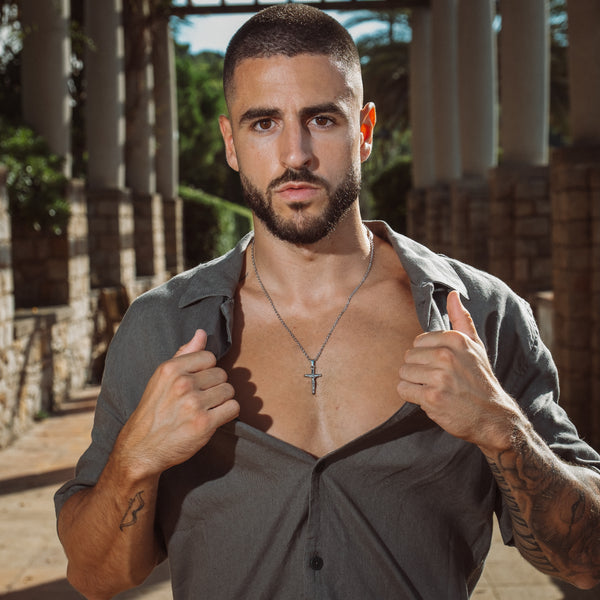 Crucifix Halskæde - Sølvfarvet