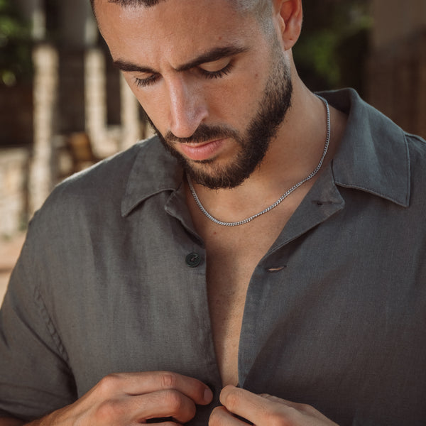 Curb Chain - Sølvfarvet