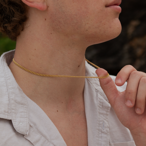 CURB CHAIN - GULD