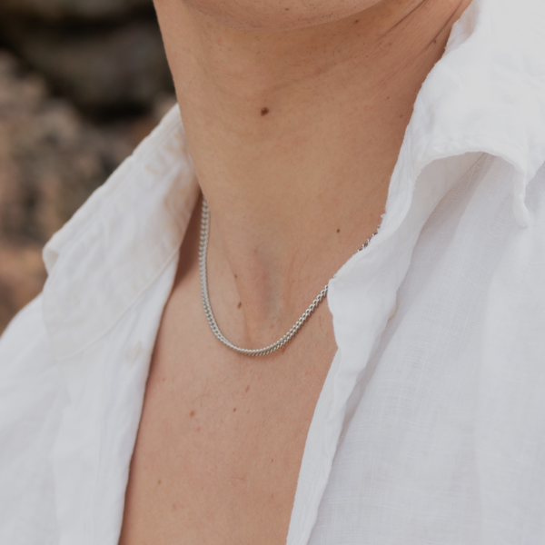 Curb Chain - Sølvfarvet