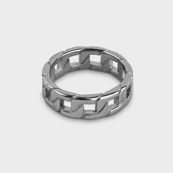 Curb Ring - Sølvfarvet