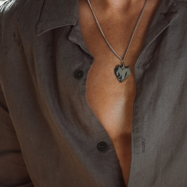 Heart Halskæde - Sølvfarvet