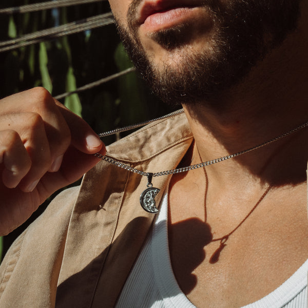 Moon Halskæde - Sølvfarvet