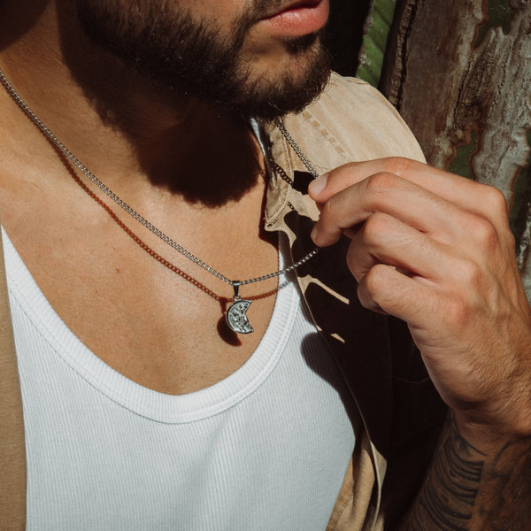 Moon Halskæde - Sølvfarvet