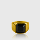 Onyx Ring – 18K guldbelagt onyx ring til mænd eksklusiv signet