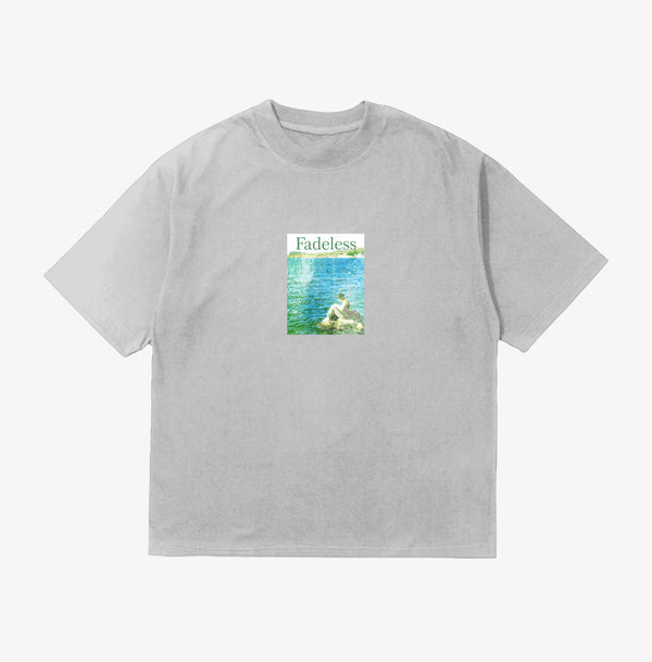 Grå oversized t-shirt med 
