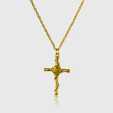 Rose Cross Halskæde - 18k Guldbelagt