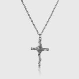 Rose Cross Halskæde - Sølvfarvet