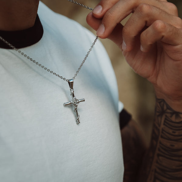 ROSE CROSS HALSKÆDE - SØLV