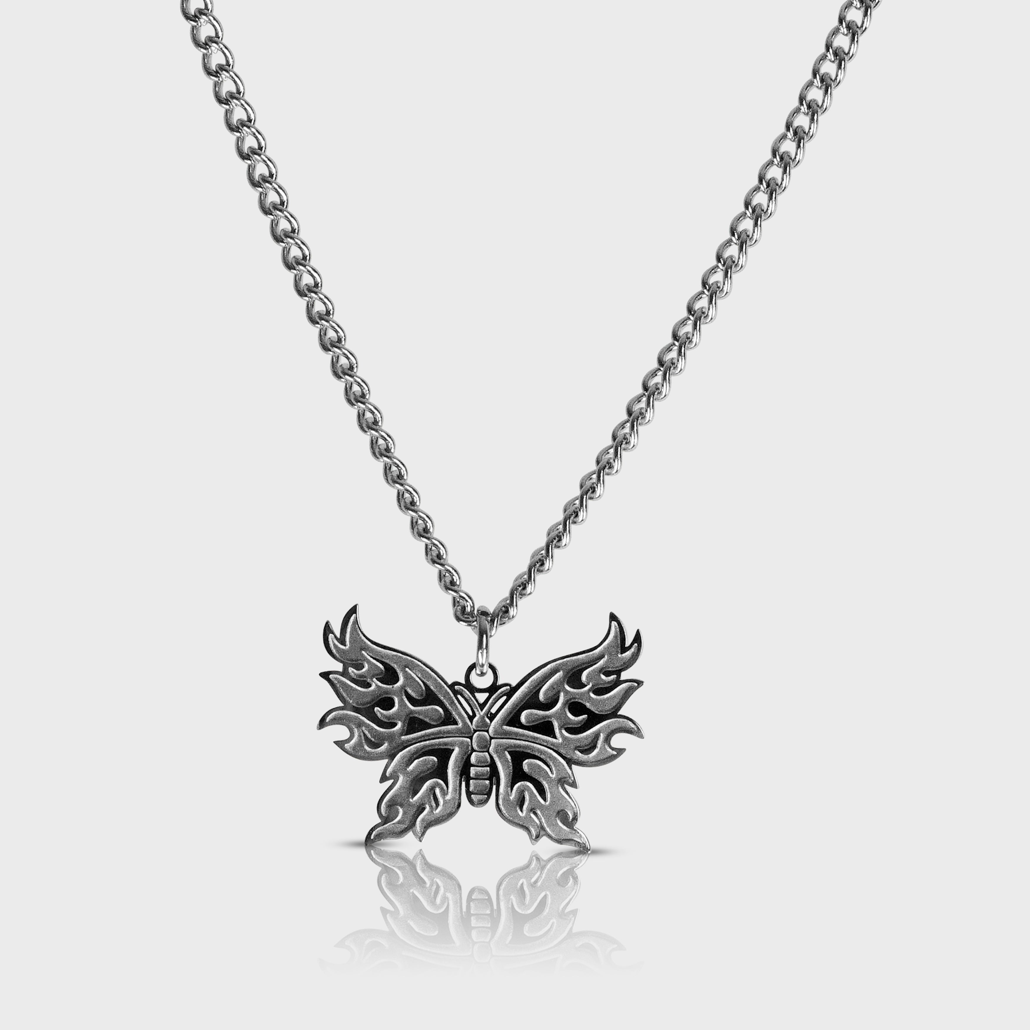 BUTTERFLY NECKLACE - SILVER