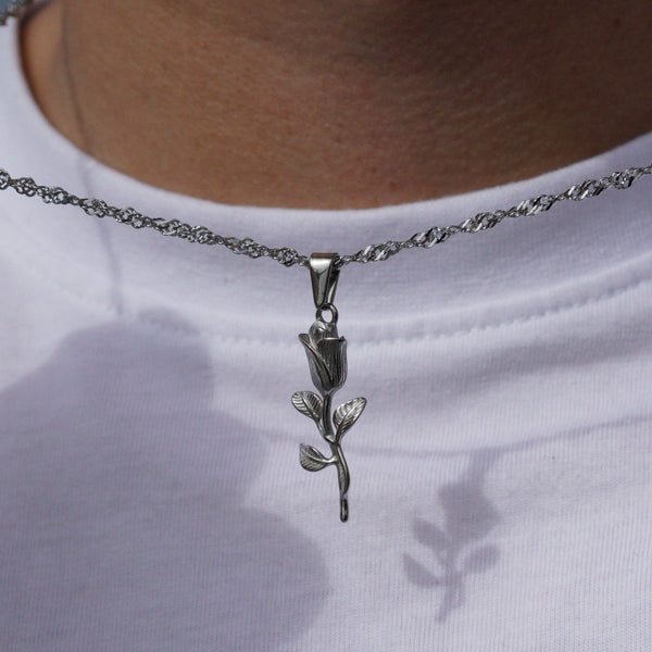 Rose Halskæde - Sølvfarvet