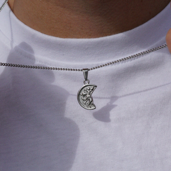 Moon Halskæde - Sølvfarvet