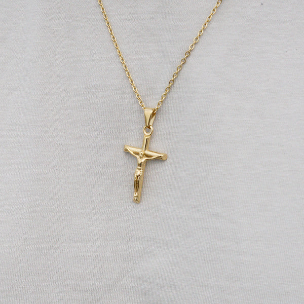 CRUCIFIX HALSKÆDE - GULD