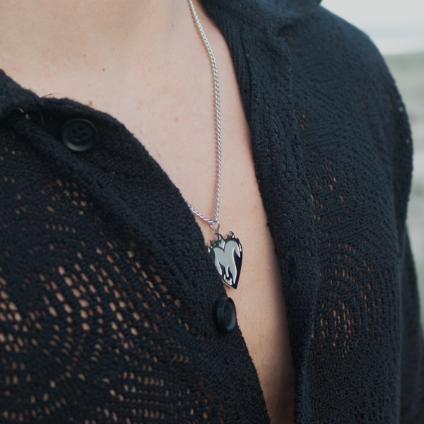 Heart Halskæde - Sølvfarvet