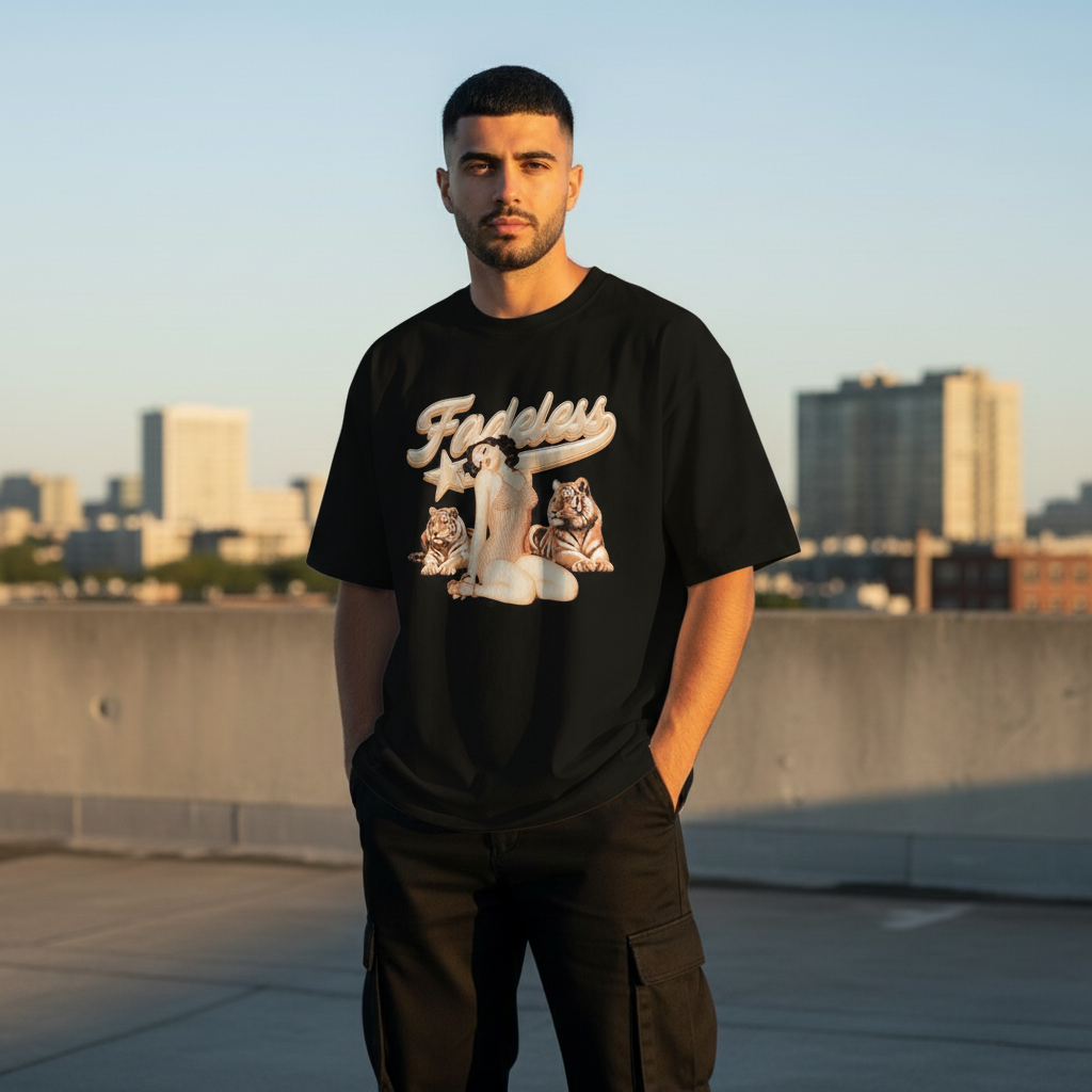 Monroe Logo Tee Box Fit - Sort