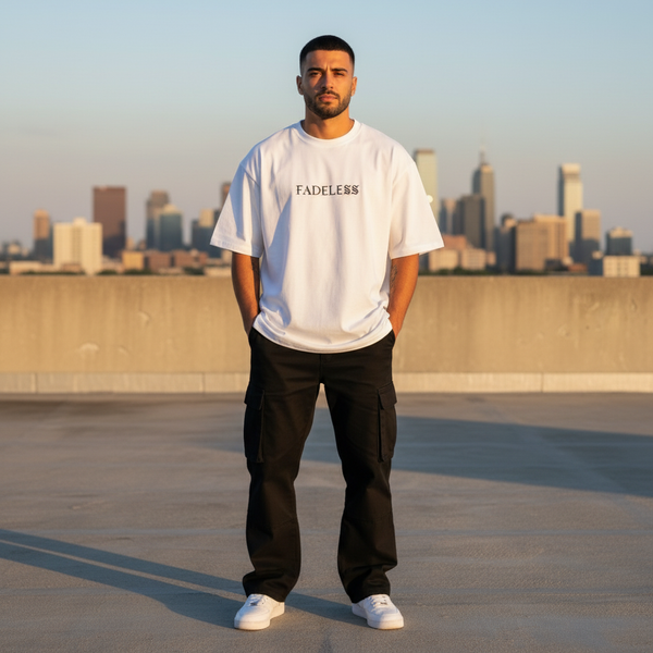 Simple Tee Box Fit - Hvid/Sort