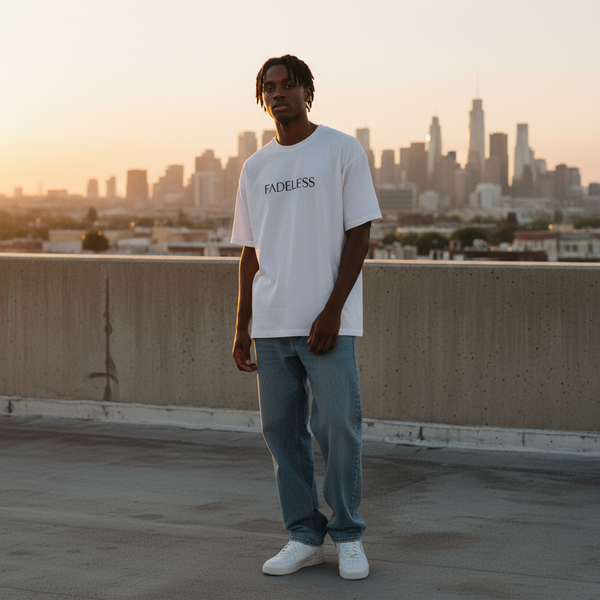 Simple Tee Box Fit - Hvid/Sort