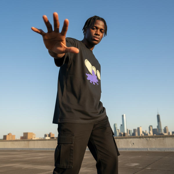 Spilled Tee Box Fit - Sort