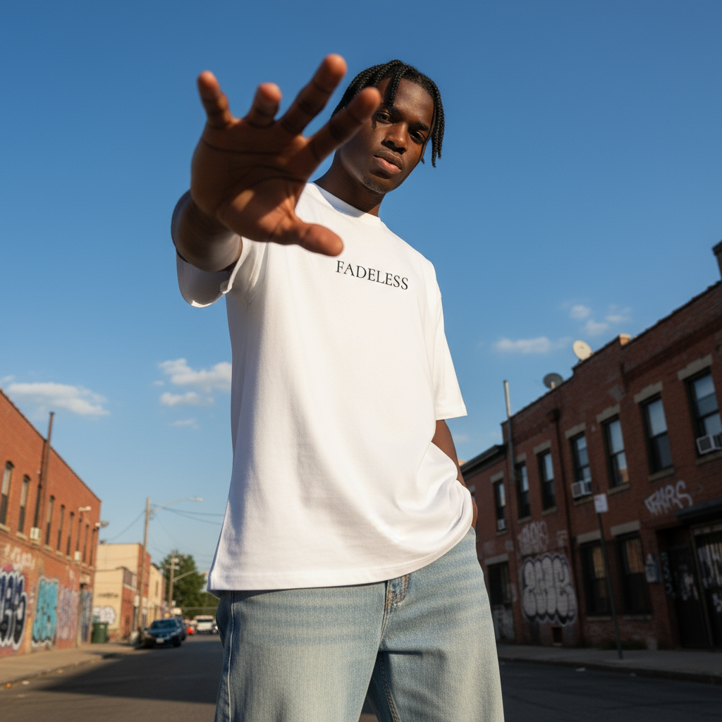 Simple Tee Box Fit - Hvid/Sort