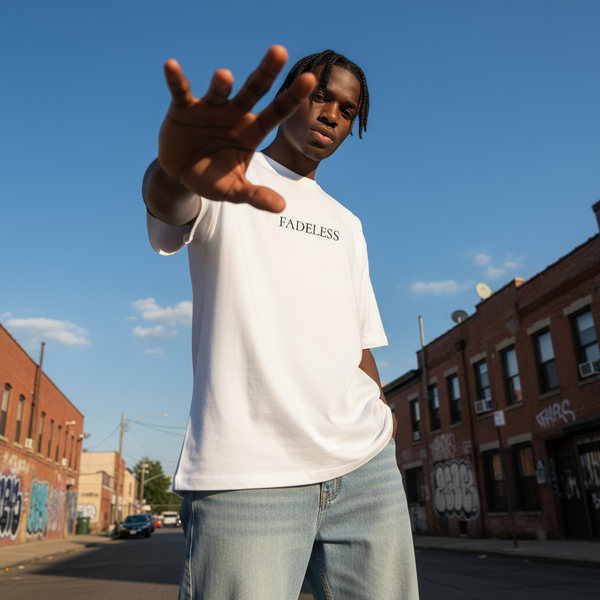 Simple Tee Box Fit - Hvid/Sort