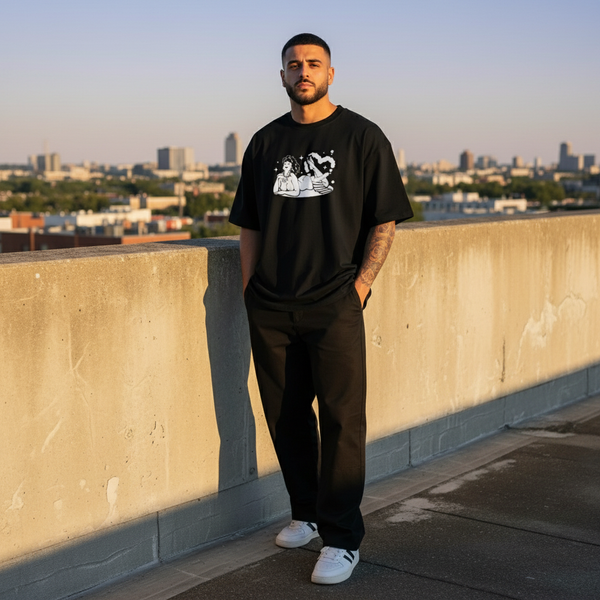 Lover Tee Box Fit - Sort/Hvid