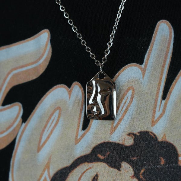 Mask Halskæde – Sølvfarvet statement halskæde til mænd 3 mm