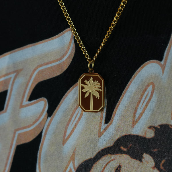Palm Halskæde – 18K guld halskæde til herre 55 cm stilrent design