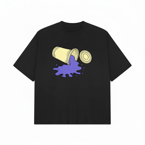 Spilled Tee Box Fit - Sort