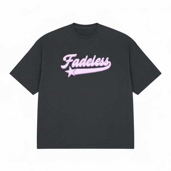 Star Tee Box Fit - Navy/Pink