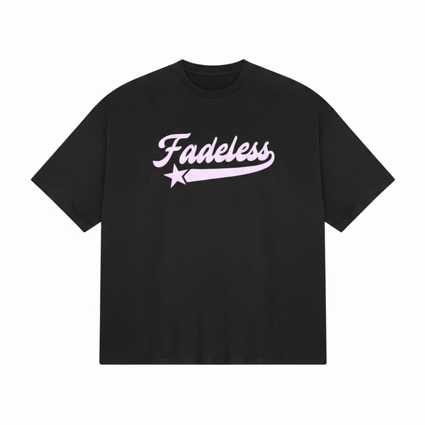 Star Tee Box Fit - Sort/Pink